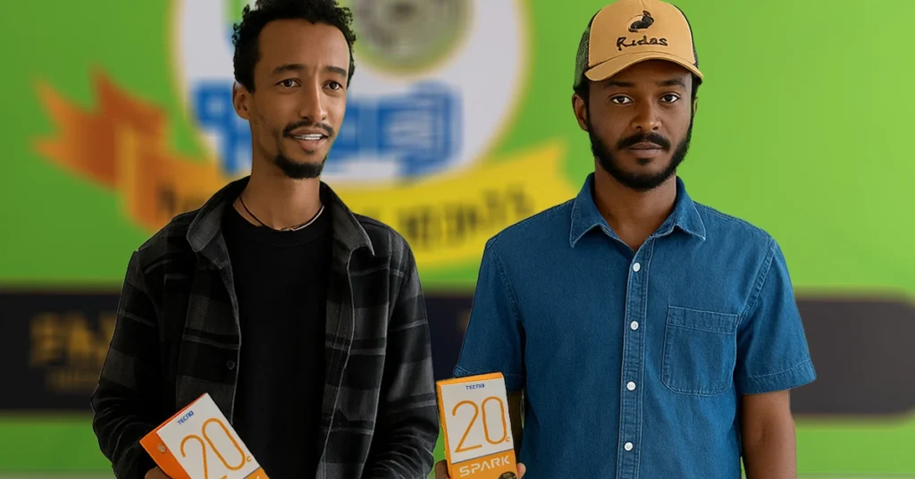 Exscape's first winners in Ethiopia NAfy and Surafel