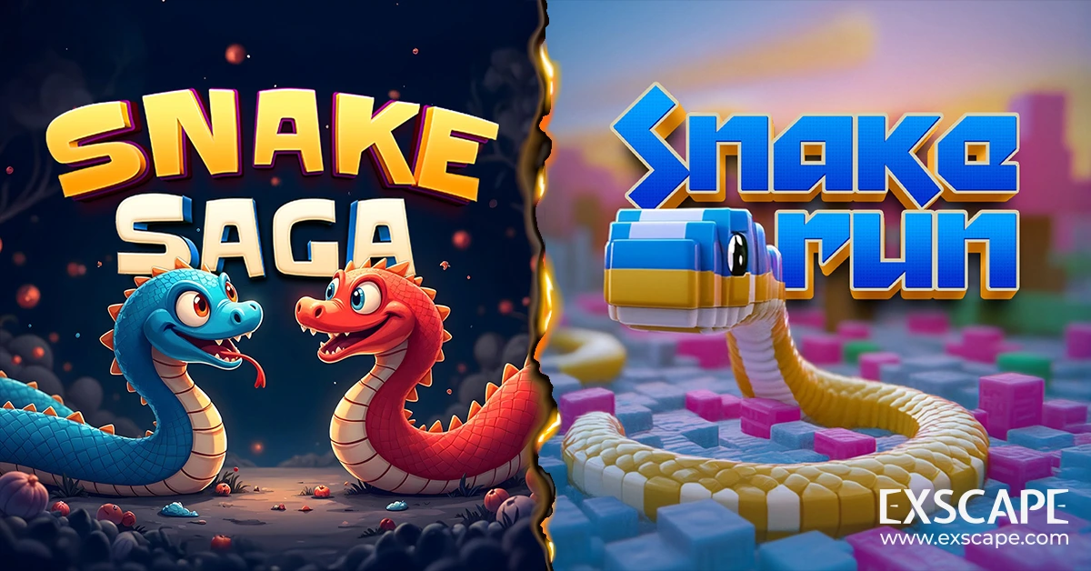 Play snake games online free at Exscape! Try Snake Run & Snake Saga for fast, fun, and addictive twists on the classic snake game